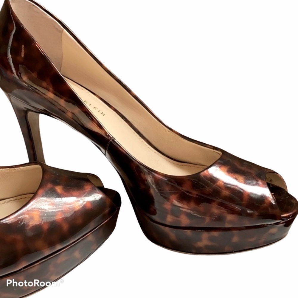 Anne Klein Serafina Leopard Print Peep-Toe Pumps